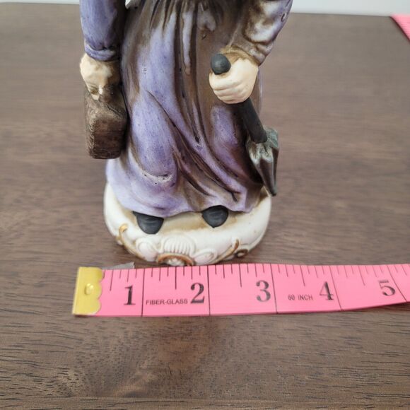 Vintage Ceramic Figurine Elderly Woman Carrying Umbrella‎ and Basket 7" - Japan - Picture 13 of 13